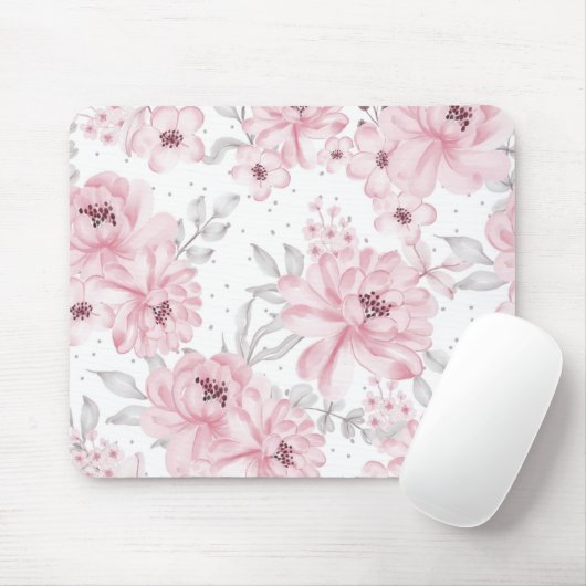 Rose flower pattern マウスパッド (マウス)