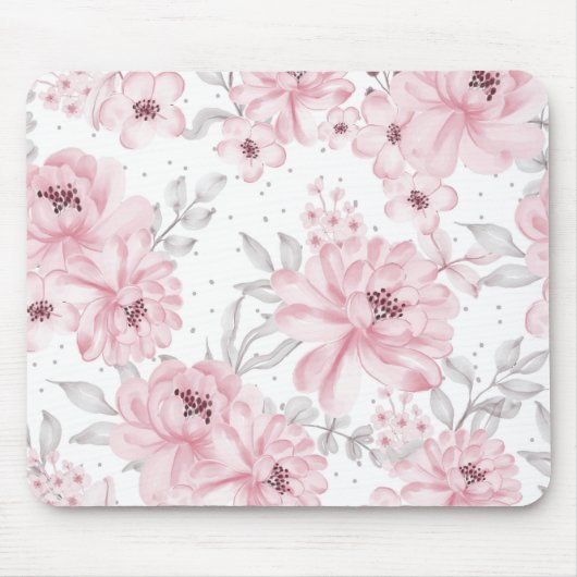 Rose flower pattern マウスパッド (正面)