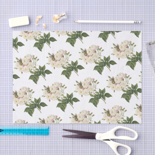 Rose Flower Pattern 薄葉紙 (クラフト)