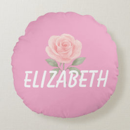 Rose Flower Pink Name  ラウンドクッション
