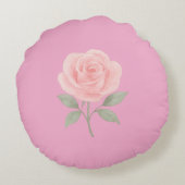 Rose Flower Pink Name  ラウンドクッション (裏面)