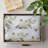 Rose Flower with Butterfly Pattern 薄葉紙 (ギフト)