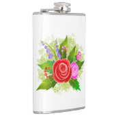 Rose Flowers Illustration フラスク (右)