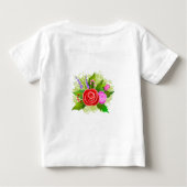 Rose Flowers Illustration ベビーTシャツ (裏面)
