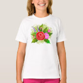 Rose Flowers Illustration Tシャツ (正面)