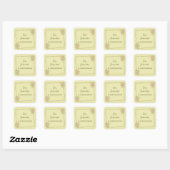 Rose Frame – モノグラム セレステイエロー ウェディング スクエアシール (シート)