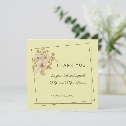 Rose Frame – Celestial Yellow Wedding サンキューカード (スタンド正面)