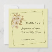 Rose Frame – Celestial Yellow Wedding サンキューカード (正面)