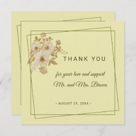 Rose Frame – Celestial Yellow Wedding サンキューカード