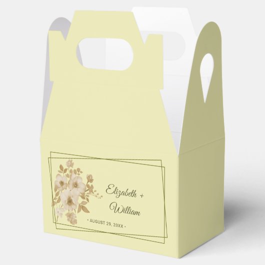 Rose Frame – Celestial Yellow Wedding フェイバーボックス (オープン)