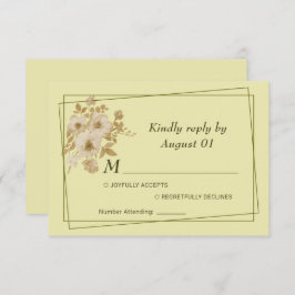 Rose Frame – Celestial Yellow Wedding 出欠カード