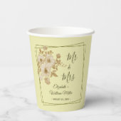 Rose Frame – Celestial Yellow Wedding 紙コップ (裏面)