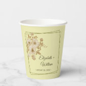 Rose Frame – Celestial Yellow Wedding 紙コップ (裏面)