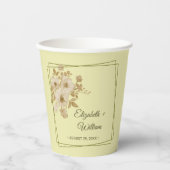 Rose Frame – Celestial Yellow Wedding 紙コップ (正面)