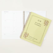 Rose Frame – Monogram Celestial Yellow Wedding プランナー手帳 (ディスプレー)