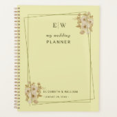 Rose Frame – Monogram Celestial Yellow Wedding プランナー手帳 (正面)