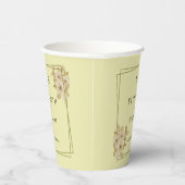 Rose Frame – Monogram Celestial Yellow Wedding 紙コップ (右)