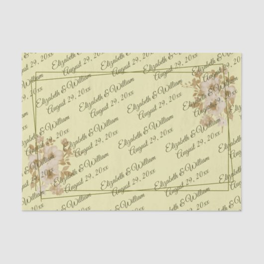 Rose Frame – Monogram Celestial Yellow Wedding 薄葉紙 (正面)