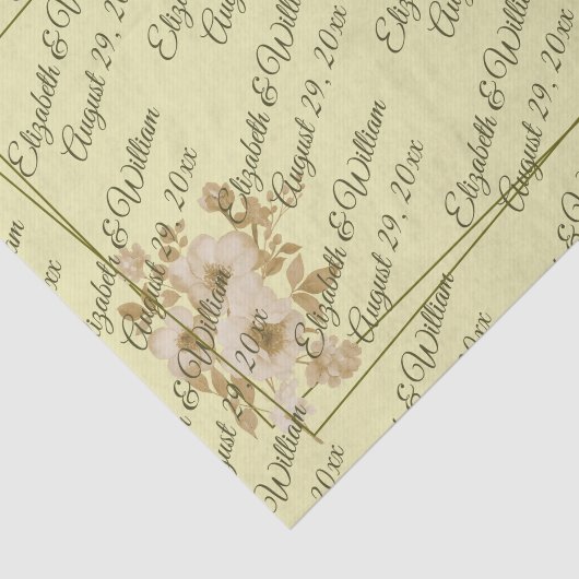 Rose Frame – Monogram Celestial Yellow Wedding 薄葉紙 (詳細)