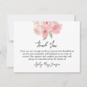 Rose Funeral Thank You Note Card Bereavement サンキューカード (正面)