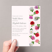 Rose Garden Party Bridal Shower アクリル招待状 (インサイチュ (ポータブル))