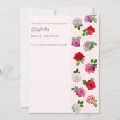 Rose Garden Party Bridal Shower サンキューカード (正面)