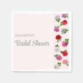 Rose Garden Party Bridal Shower スタンダードカクテルナプキン (正面)