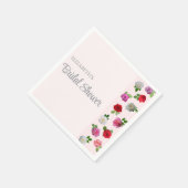 Rose Garden Party Bridal Shower スタンダードカクテルナプキン (角)