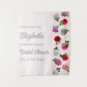 Rose Garden Party Bridal Shower タペストリー (正面)