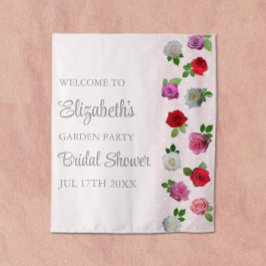 Rose Garden Party Bridal Shower タペストリー