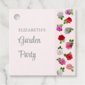 Rose Garden Party Bridal Shower フェイバータグ (正面)