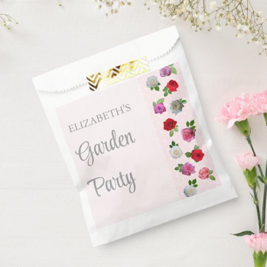 Rose Garden Party Bridal Shower フェイバーバッグ (封をした状態)