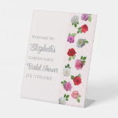 Rose Garden Party Bridal Shower 台座サイン (正面)