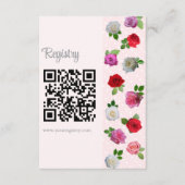 Rose Garden Party Bridal Shower Registry エンクロージャーカード (正面)