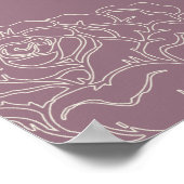Rose Garden Personalized Wall Art - Violet - ポスター (角)