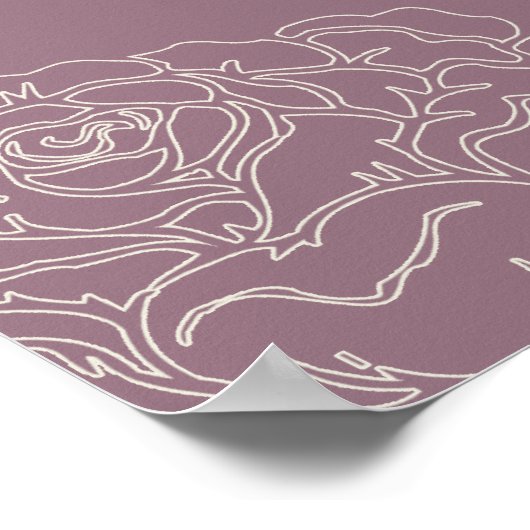 Rose Garden Personalized Wall Art - Violet - ポスター (角)