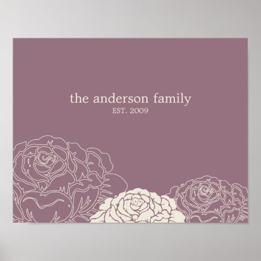 Rose Garden Personalized Wall Art - Violet - ポスター (正面)