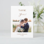 Rose Gold 3D Flowers Roses Thank You Card サンキューカード (スタンド正面)
