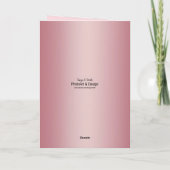 Rose Gold 80 Birthday  Card カード (裏面)