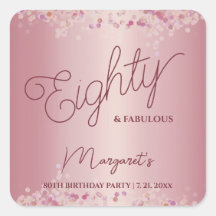 Rose Gold 80th Birthday Party 