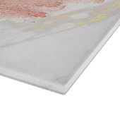 Rose Gold and Marble glitter Name カッティングボード (角)