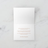 Rose gold and white wedding photo favor サンキューカード (内部)