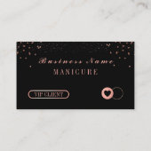 Rose Gold Beauty Loyalty Card – Minimalist Design ロイヤリティカード (裏面)