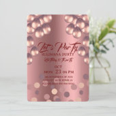 Rose Gold Birthday Invitation Template: Let's Part シーズンカード (スタンド正面)
