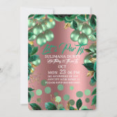 Rose Gold Birthday Invitation Template: Let's Part セーブザデート (正面)