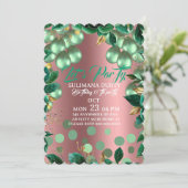 Rose Gold Birthday Invitation Template: Let's Part 招待状 (スタンド正面)