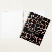 Rose Gold & Black Animal Print Personalized プランナー手帳 (ディスプレー)