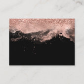 Rose Gold & Black Princess Quinceañera RSVP Card エンクロージャーカード (裏面)