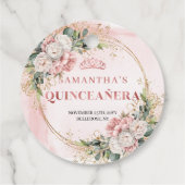 Rose Gold Blush フラワー グリーナリー タグ Sweet 15th (裏面)