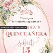 Rose Gold Blush フラワー グリーナリー タグ Sweet 15th